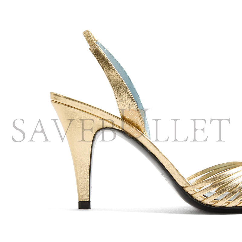 VALENTINO COEUR ROYAL METALLIC SANDAL 85MM 7W2S0LU8RUR